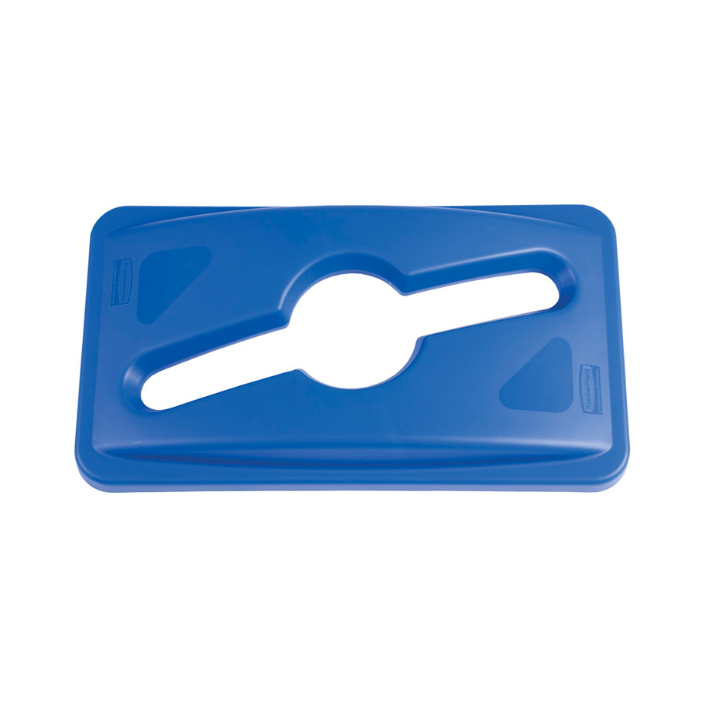 Rubbermaid Slim Jim, gecombineerd deksel, blauw, VB 211542 - 0