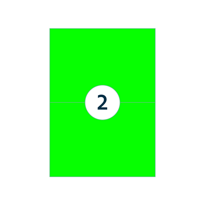 Etiket rillprint 210x148mm fluorgn 200 etiketten(b84023) - 2