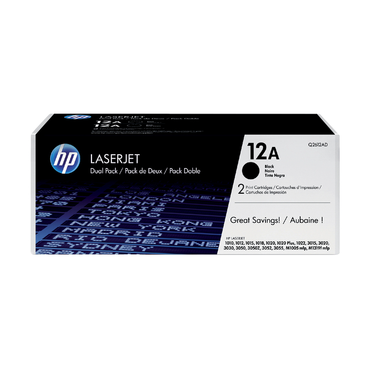 Tonercartridge hp q2612a duopak 2k(q2612ad) doos/2 stuks - 0