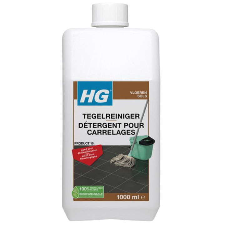 HG, vloerreiniger voor tegelvloeren, 1 liter, 184100103 (1 stuk) - 0