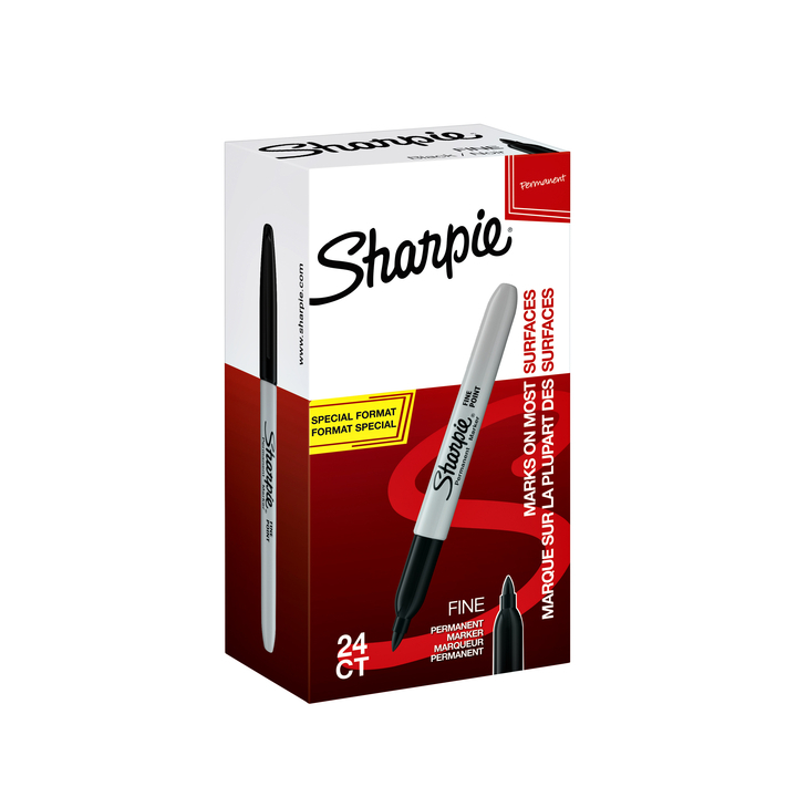 Viltstift sharpie rond 1.0mm f valuepack zwart(2077128) - 0
