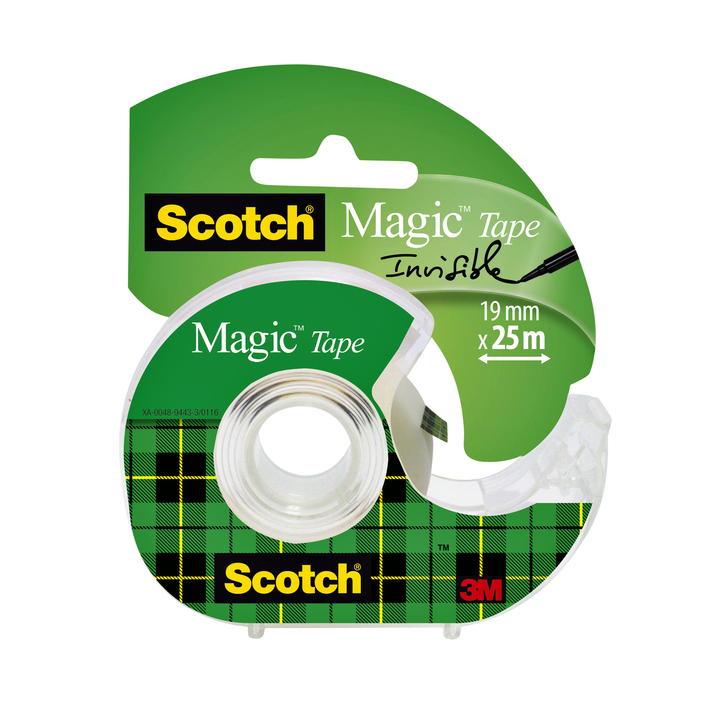 Plakband 3m scotch magic 810 19mmx25m met afroller(81925d) - 0