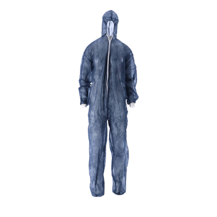 Coverall | Non Woven PP | Rits | Maat XL | Blauw (50 stuks) - 0