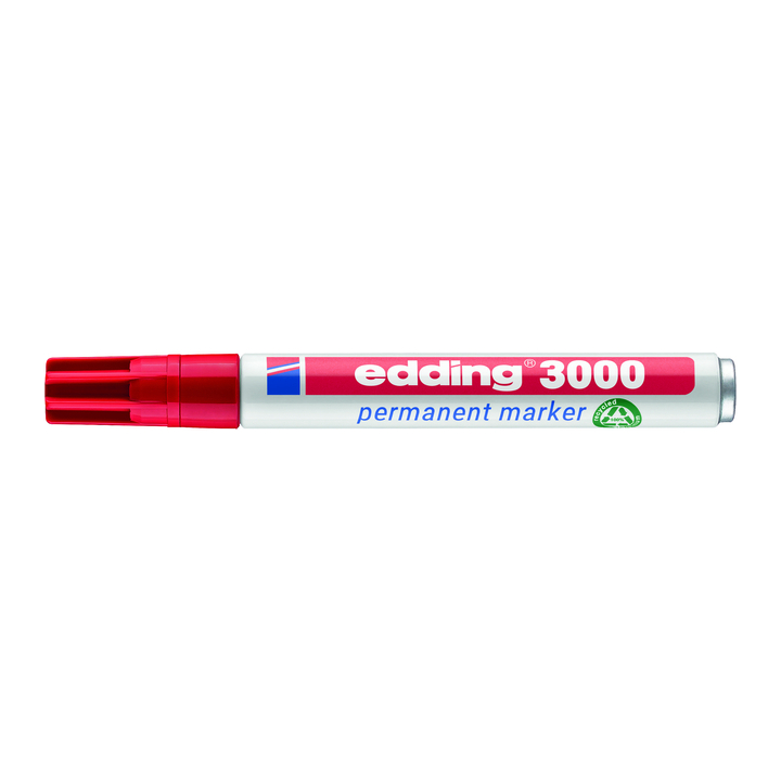 Viltstift edding 3000 perm rond 1.5-3mm rood - 1