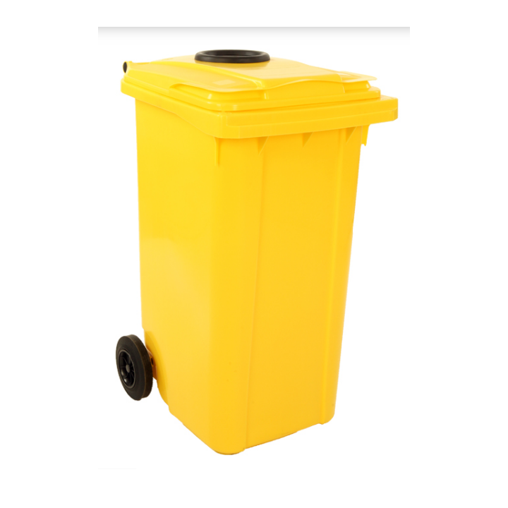 Container, rozet glas & flessen, 240 liter, geel, VB 240500 - 0