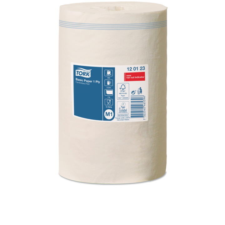 Tork Universal | Mini Poetsrol | 120 Meter | 1-Laags | Recycled | M1 | Wit | 120123 (11 stuks) - 1