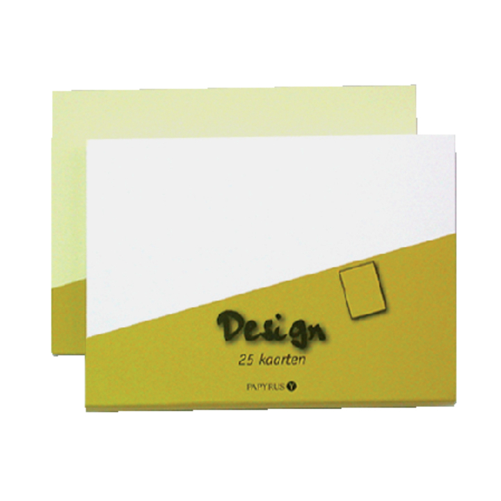 Dubbele kaart papyrus design 105x148 wit - 0