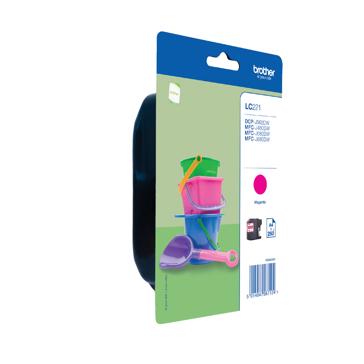 Brother LC-221, inktcartridge, rood - 0