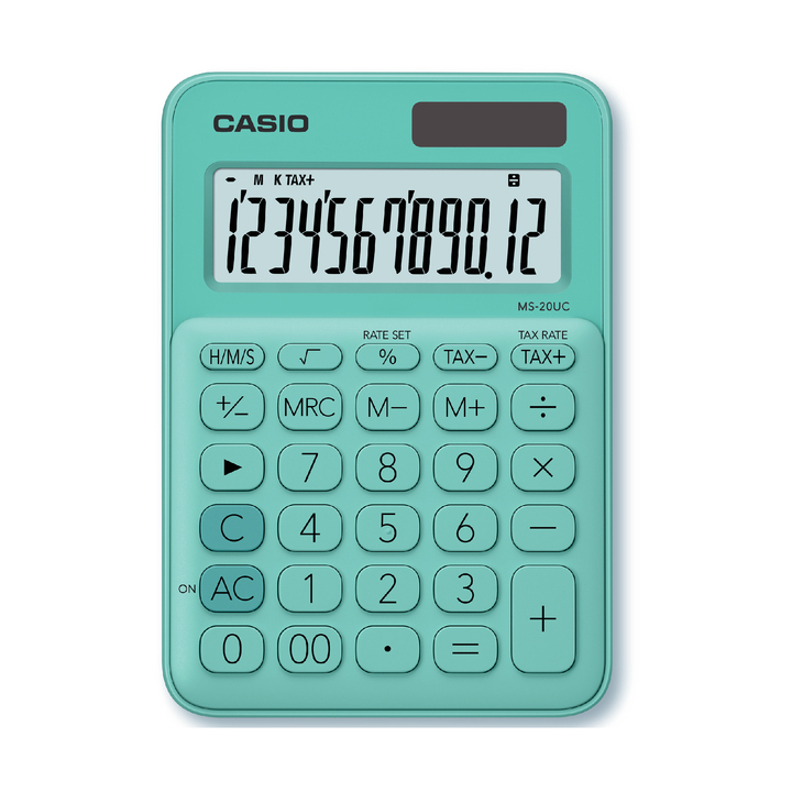 Rekenmachine casio ms-20uc groen(ms20uc-gn) - 0