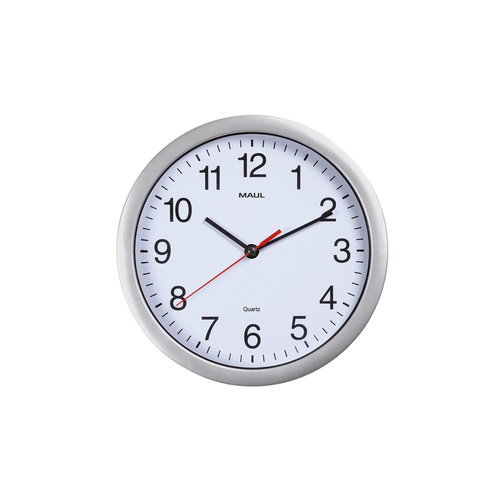 Wandklok maul run quartz ø25x5cm kunststof zi/wt(9052695) - 0