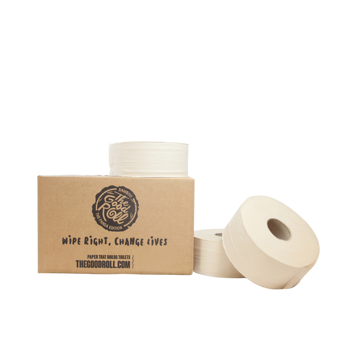 The Good Roll | Mini Jumbo Toiletpapier | 180 Meter | 2-Laags | Naturel | 96000 (18 rollen) - 0