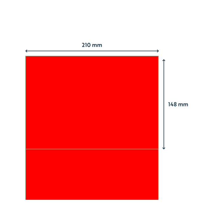 Etiket rillprint 210x148mm fluorrood 200 etiketten(b84223) - 1