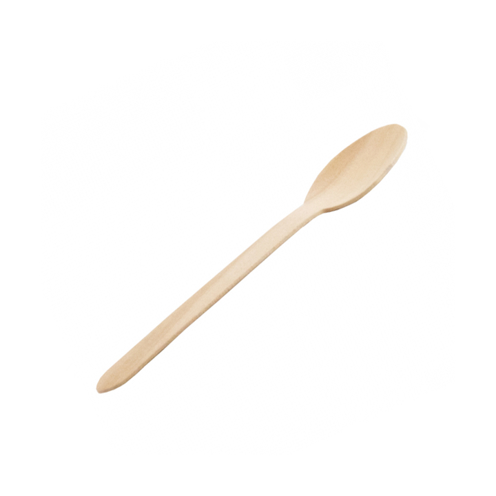Lepel hout, 158mm (100 stuks) - 0