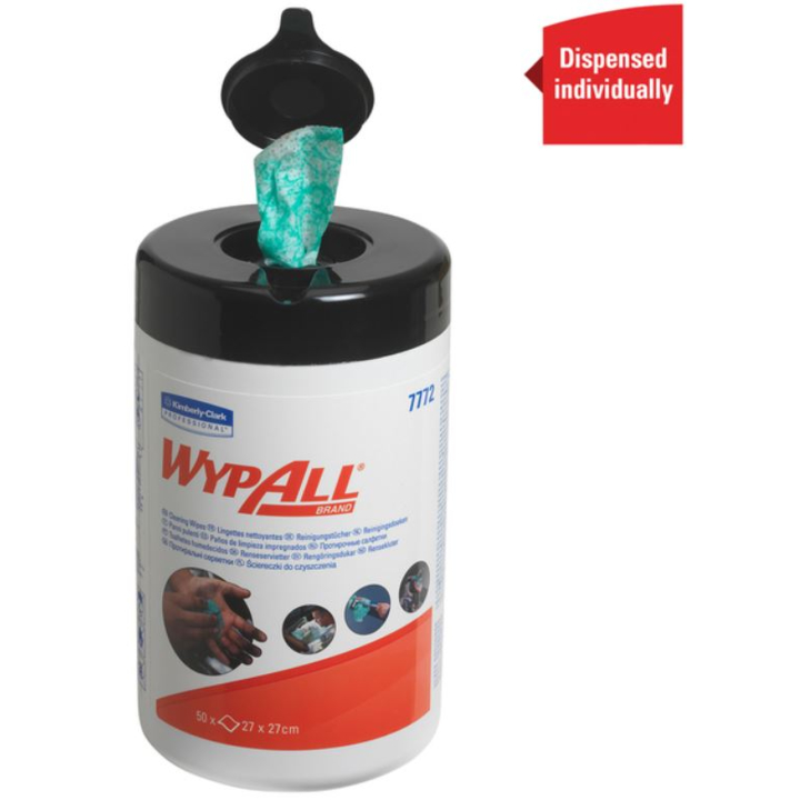 WypAll, geïmpregneerde reinigingsdoekjes, 27x27cm, groen, 7772 (6x50 stuks) - 2