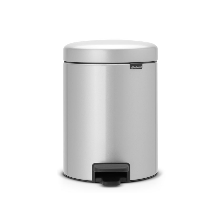 Brabantia, pedaalemmer, 5 liter, metallic grijs, VB 112904 - 0