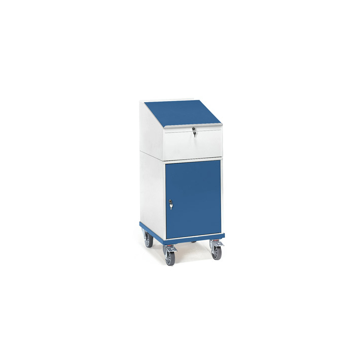 Verrijdbare kast met schrijfblad, 650x550x1200 mm - 0
