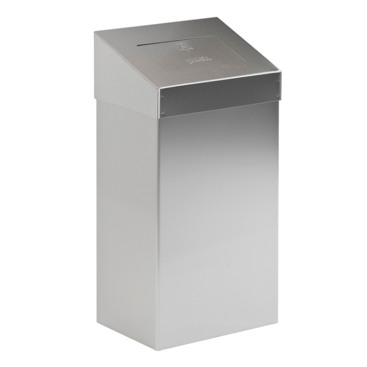 Afvalbak Met Pushdeksel | 18 Liter | Mat RVS | VB 731008 - 0