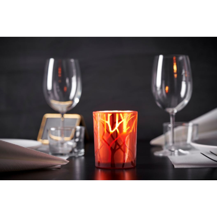Duni | LED Lamphouder | 100x80mm | Kandelaar Shimmer Rust | 188175 (6 stuks) - 2