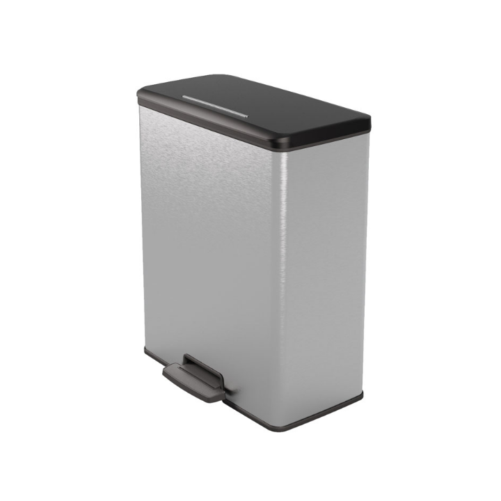 Decobin, pedaalemmer, 65 liter, zilver/zwart, VB 128026 - 0