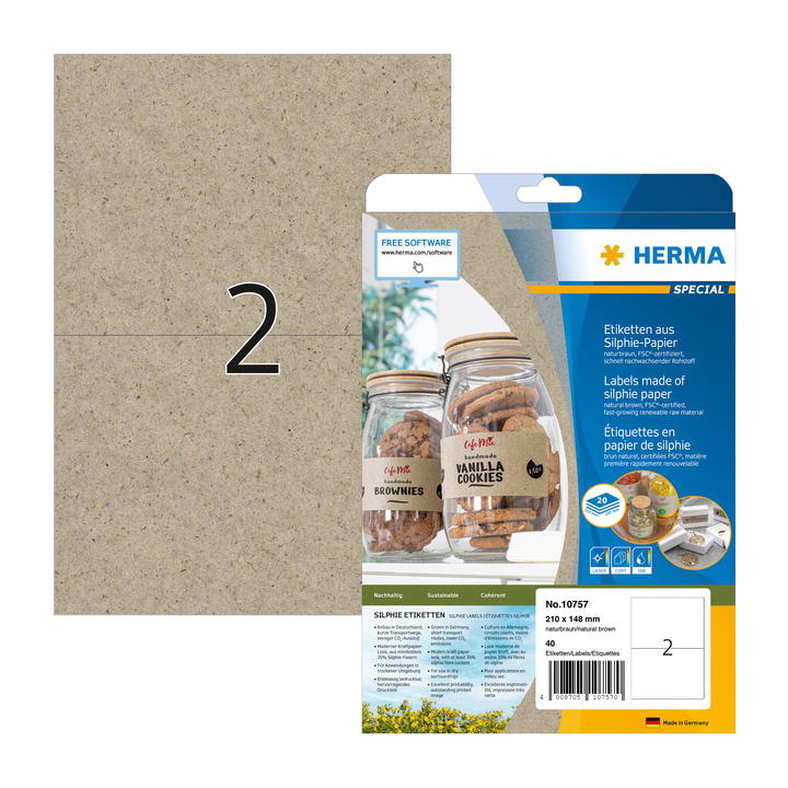 Etiket herma 10757 210x148mm silphie br 40st(10757) - 0