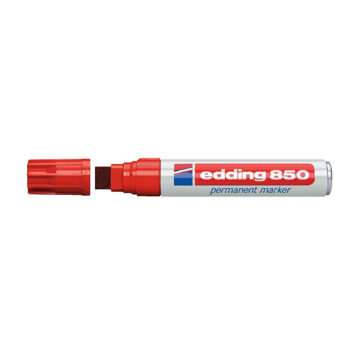 Viltstift edding 850 perm blokpunt 5-18mm rood - 0
