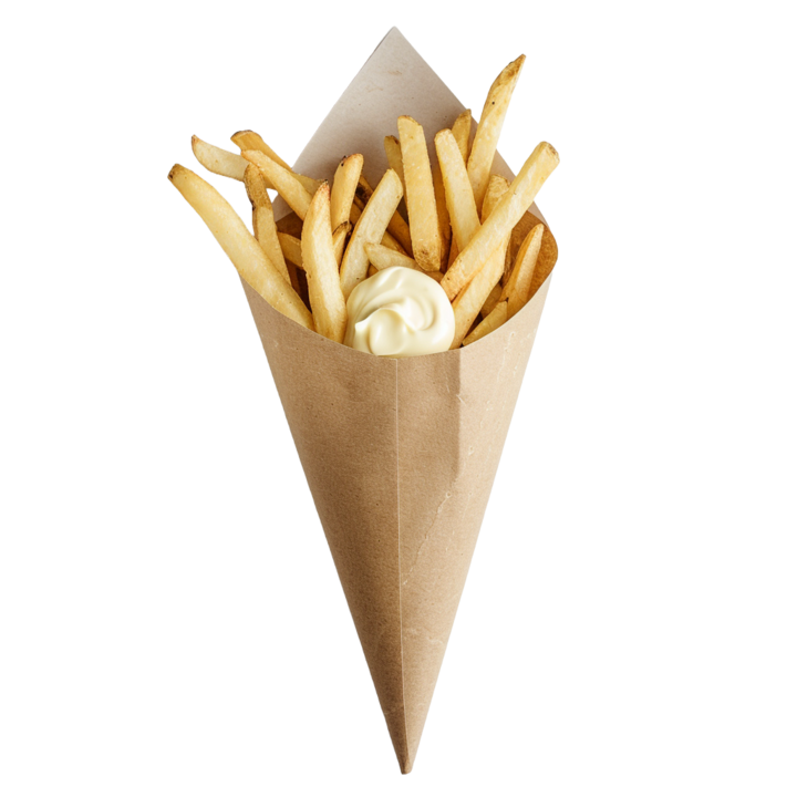 Snackzakken, Puntzakken, schuin, K17, ersatz ongebleekt (5 KG per Doos) - 0