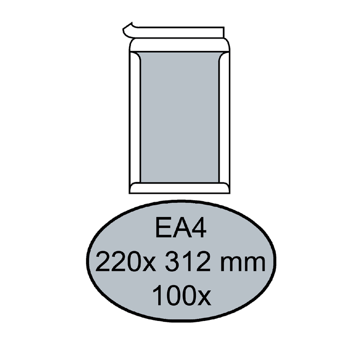 Envelop quantore bordrug ea4 220x312 zk 120gr wit - 0