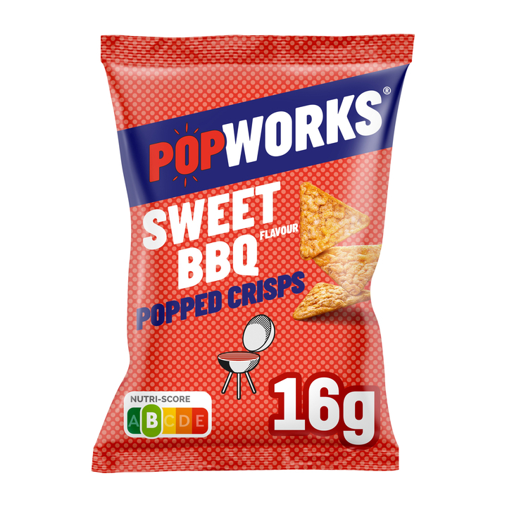 Chips popworks sweet bbq 16gr(37282) - 1