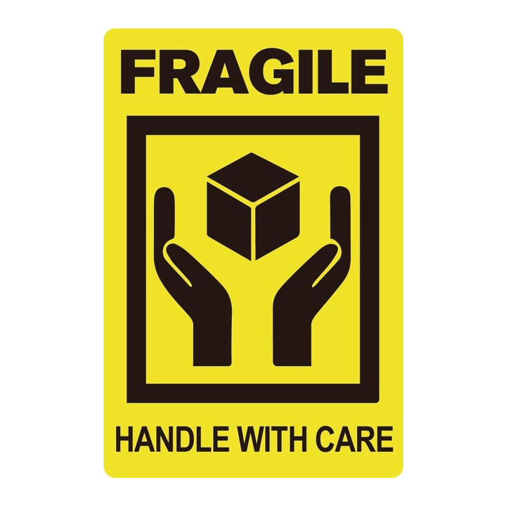 Waarschuwingsetiket fragile/handle with care 200st(76860) - 0
