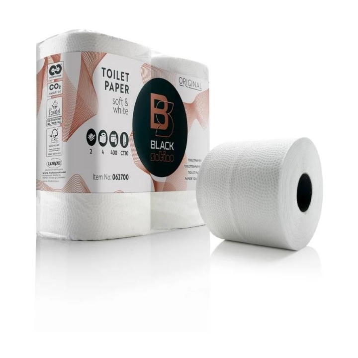 BlackSatino Original | Toiletpapier | 400 Vel | 2-Laags | CT10 | Wit | 062700 (40 stuks) - 0