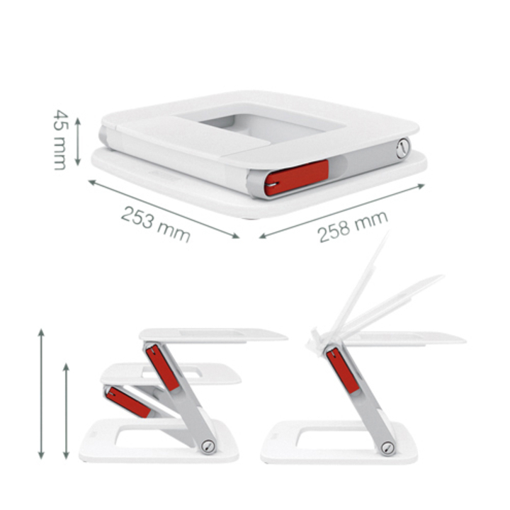 Laptopstandaard leitz ergo verstelbare multihoek(64240001) - 2