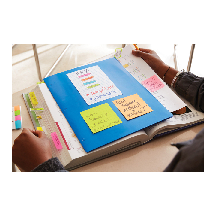 Memoblok 3m post-it 653 38x51mm neon assorti kleur(653-tfen) - 3