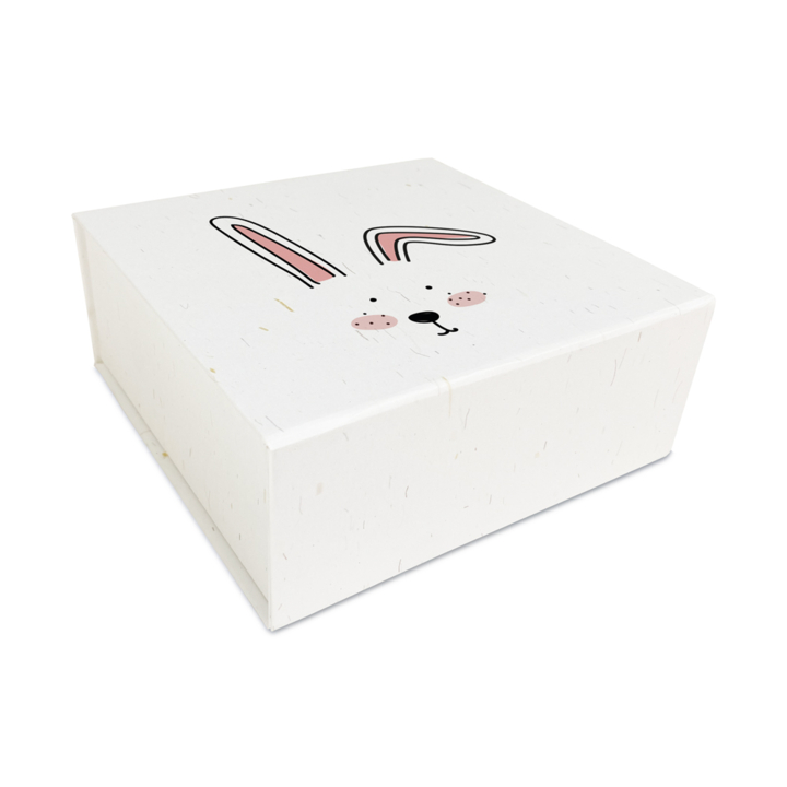 Luxe pasen magneetdozen,Rabbit, 35x25x10cm, wit, (100st) - 0