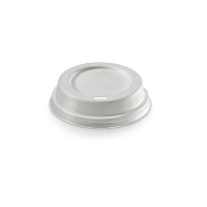 Deksel voor drinkbeker, fiber, 90mm, wit (1200 stuks) - 0