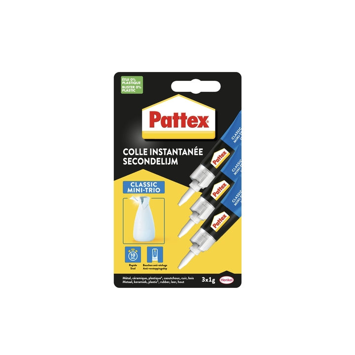 Secondelijm Pattex mini trio 1gr - 0