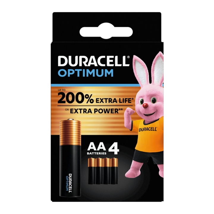Batterij duracell optimum aa   blis/4st - 0