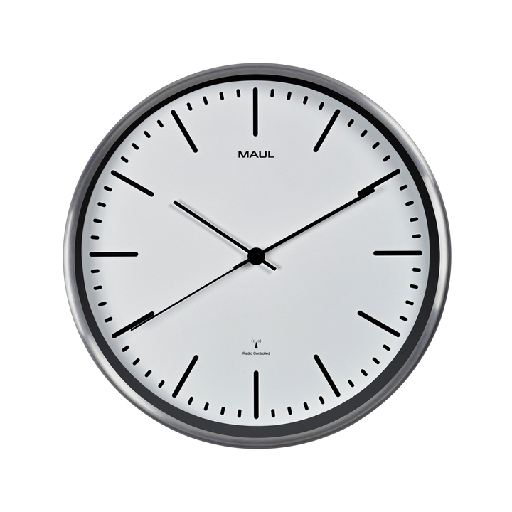 Wandklok maulfly 30.5cm wit/aluminium(9063402) - 0