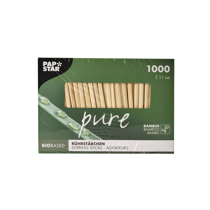 Roerstaafje papstar 110x3mm bamboe(ps88134) - 1