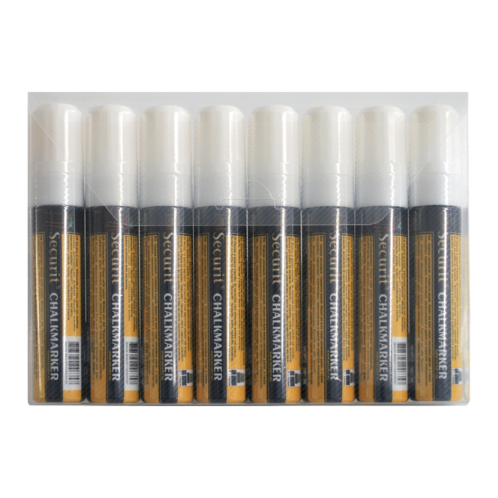 Krijtstift securit sma-720 blokpunt 7-15mm wit(sma720-v8-wt) - 0