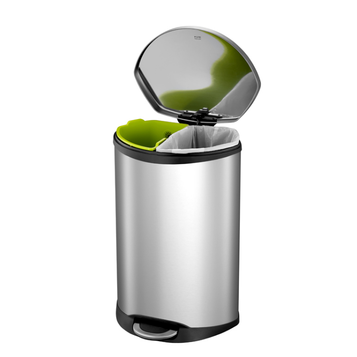 Shell Bin EKO, pedaalemmer, 2x22 liter, mat RVS, VB 921844 - 1