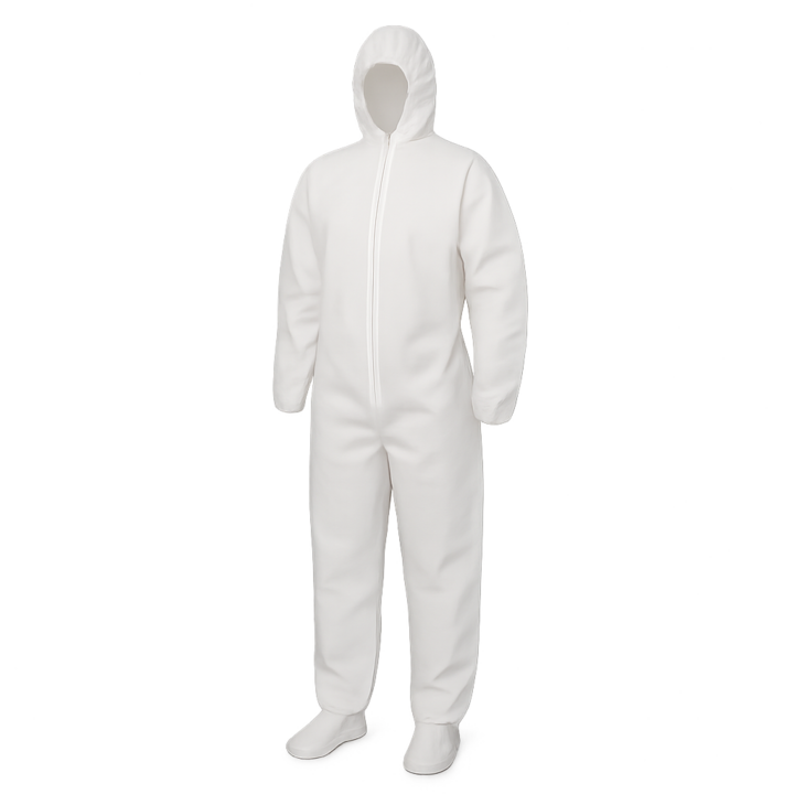 Coverall | Non Woven PP | Rits | Maat XL | Wit (50 stuks) - 0