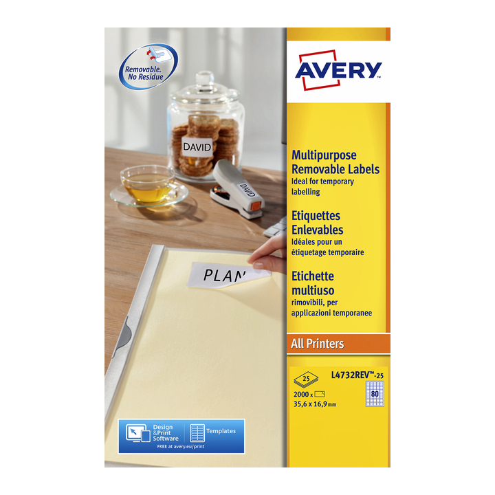 Etiket avery l4732rev-25 35.6x16.9 2000st - 0