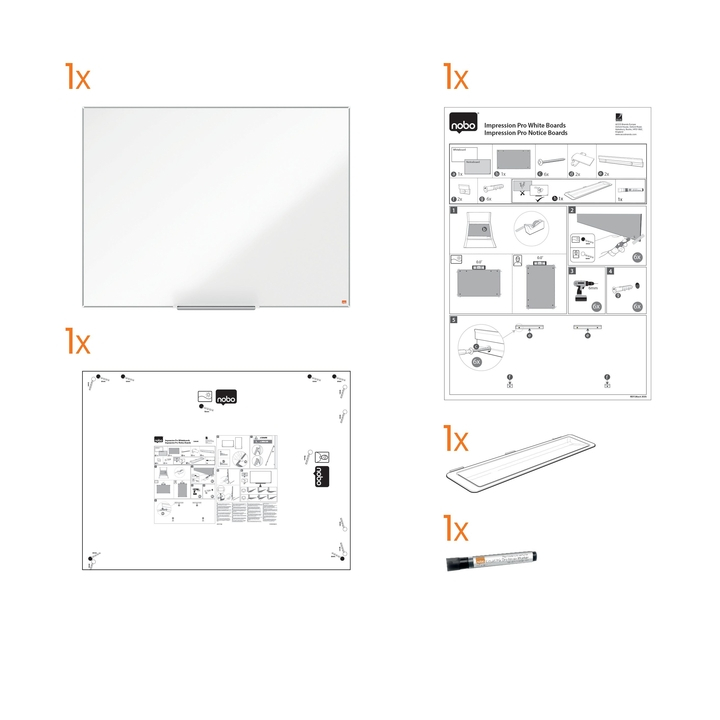 Whiteboard nobo impression pro 600x450mm emaille(1915394) - 3