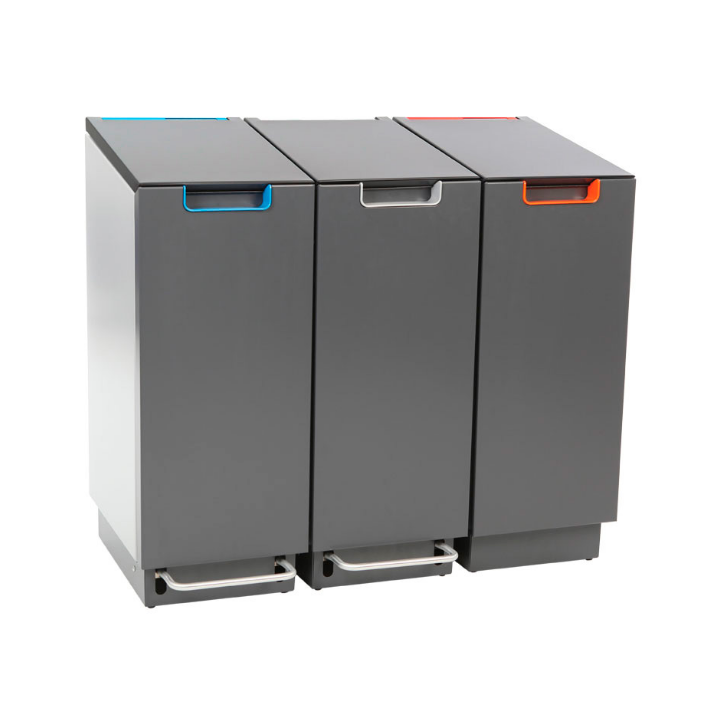Connector Bin Lift, afvalscheidingsbak, 55 liter, aluminium, VB 709496 - 2