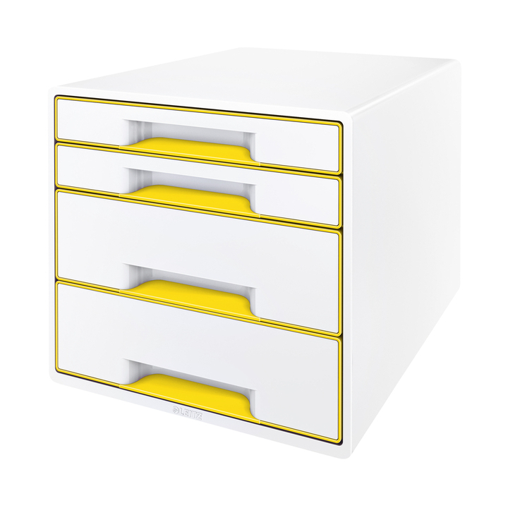 Ladenbox leitz wow 4 laden wit/geel(52132016) - 0