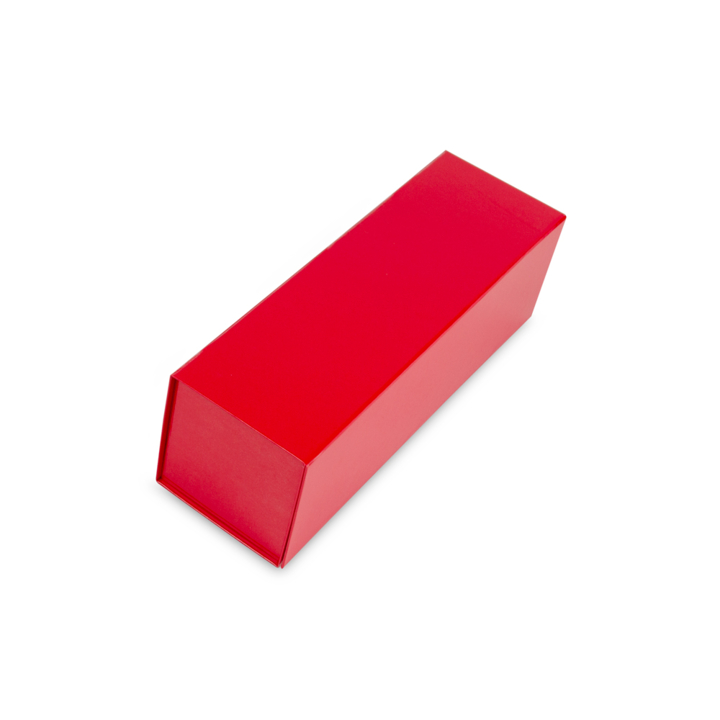Luxe wijnflesdoos, 33x10x10cm, magneetsluiting, rood (25 st) - 0