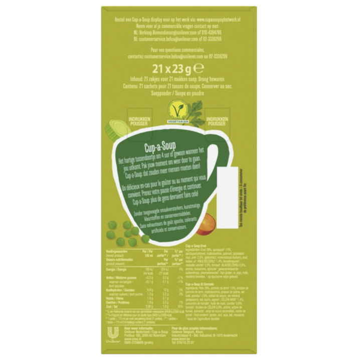 Cup-a-Soup, soep, 175ml, erwt (21 zakjes) - 1