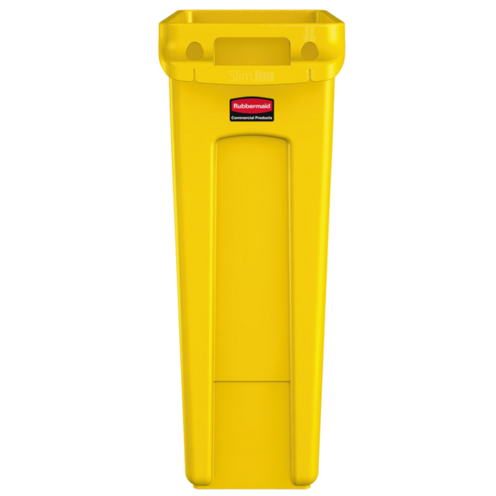 Rubbermaid Slim Jim, afvalbak, 87 liter, geel, VB 227963 - 1