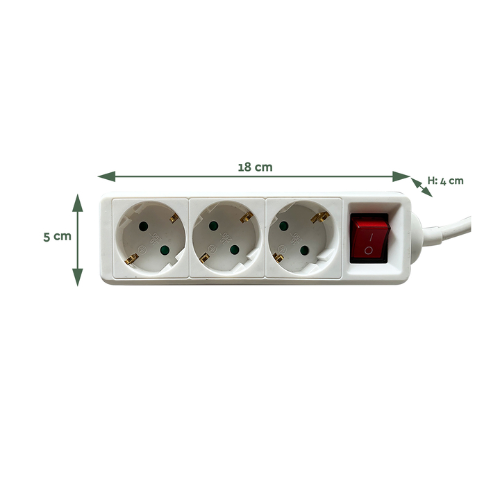Stekkerdoos brasq  3 voudig 3 meter wit(8742606) - 1