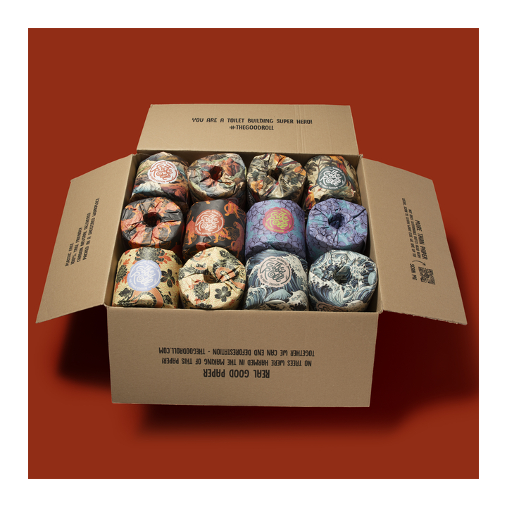 The Good Roll | Bamboe Toiletpapier | 300 Vel | 2-Laags | Panda Edition | 172110101 (24 rollen) - 2